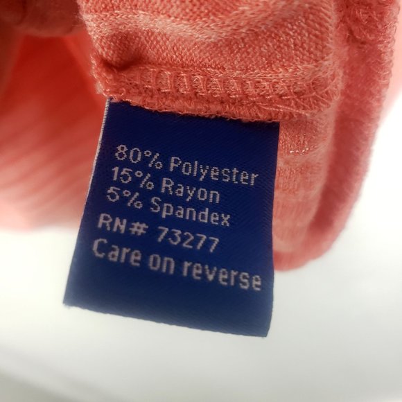 Apt.9 Women's Peach Button Down Ribbed Shirt Top Blouse Cardigan Sweater - Picture 10 of 11